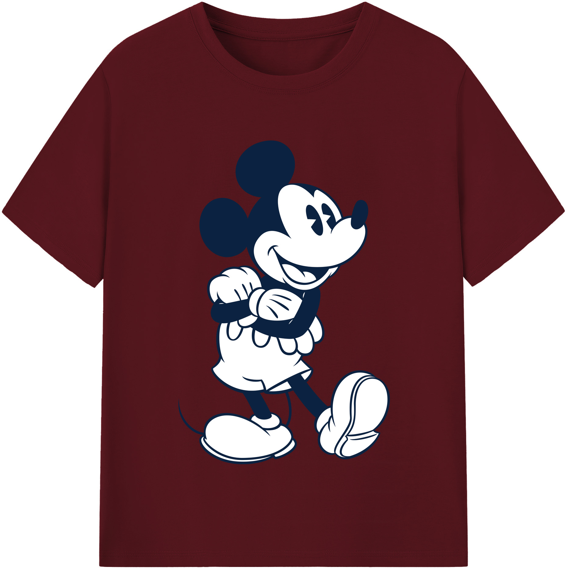 （画像用） ミッキーマウス Mickey Mouse 綿100％半袖Tシャツ（フロントプリント）